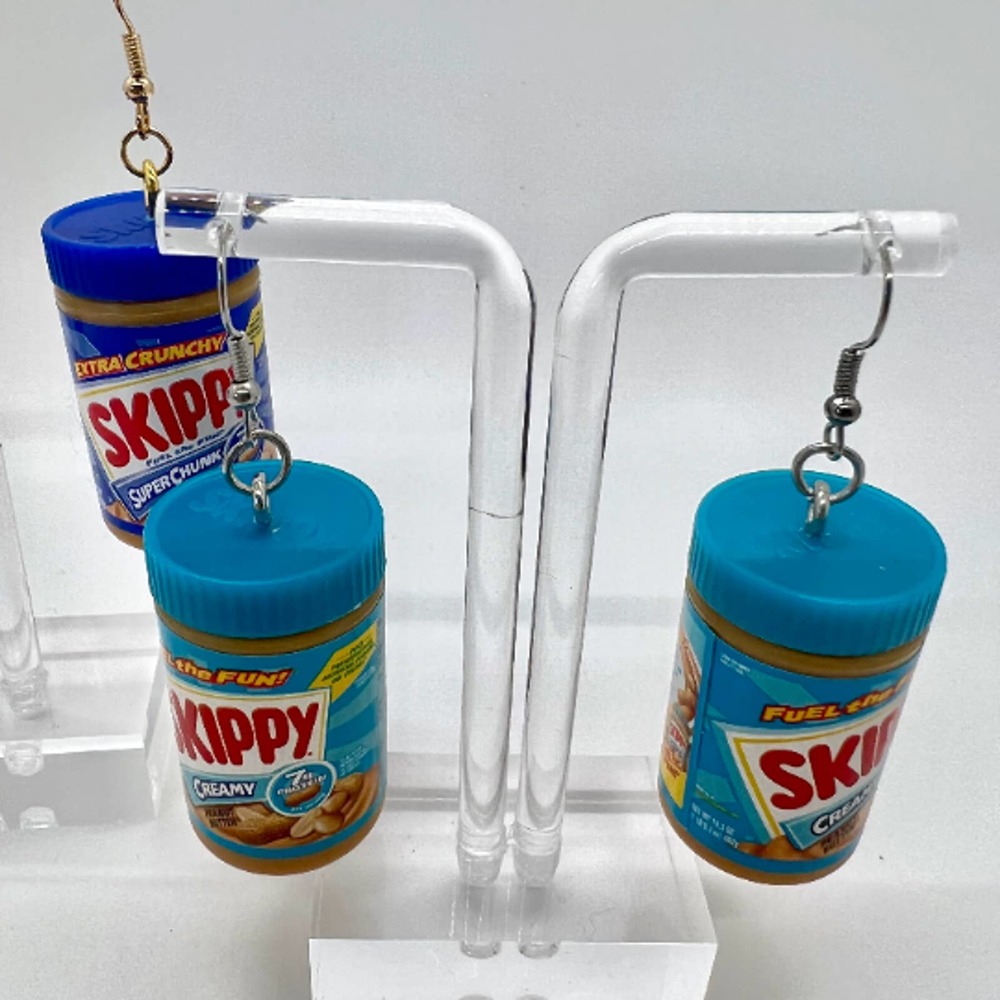 Peanut Butter Earrings - BFF Earrings - Mini Brands Earrings - Skippy Earrings - Picture 8 of 10
